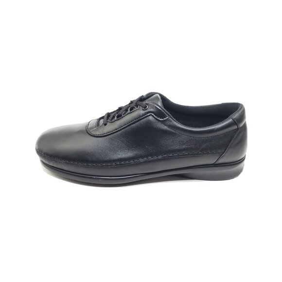 SAS Time Out Comfort Walking Shoes Black Leather Lace Up Orthopedic Womens US 11 - Picture 1 of 12